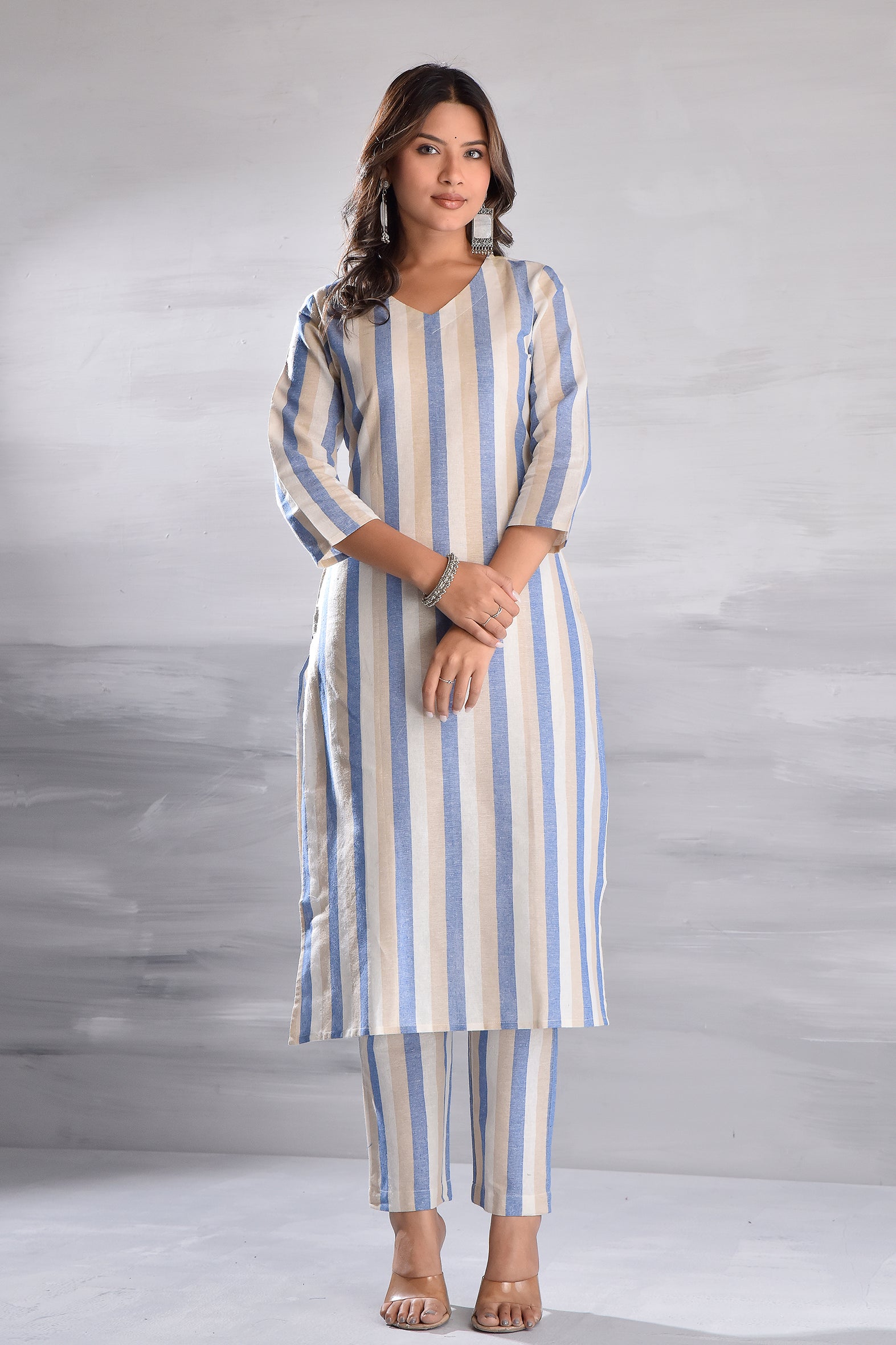 Blue South Cotton Minimalist Ethnic Wear for Casual and Festive Occasions