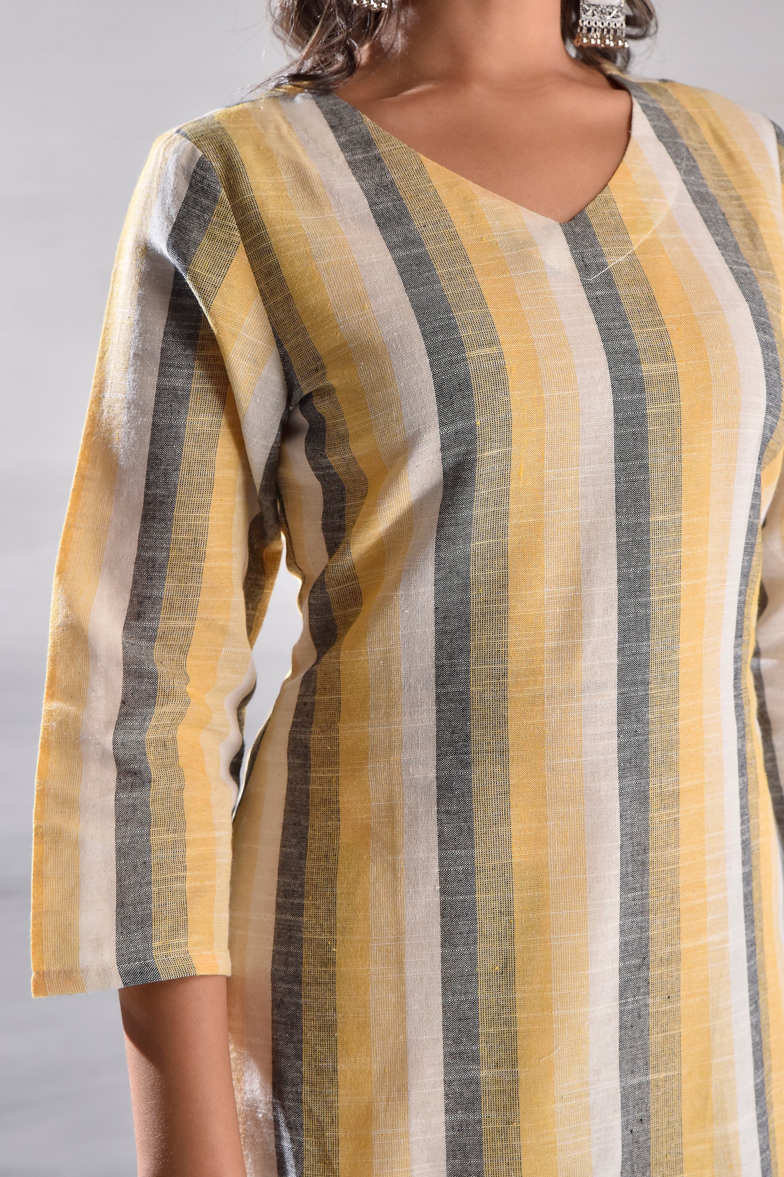 Yellow South Cotton Minimalist Ethnic Wear for Casual and Festive Occasions