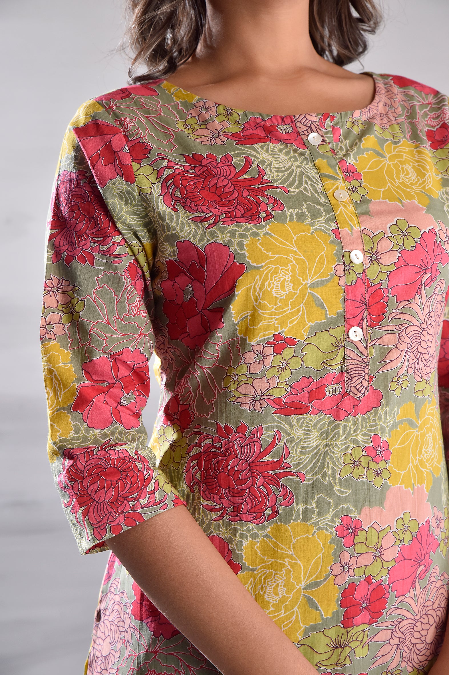 Multi Floral Trendy Cotton Co-ord Set