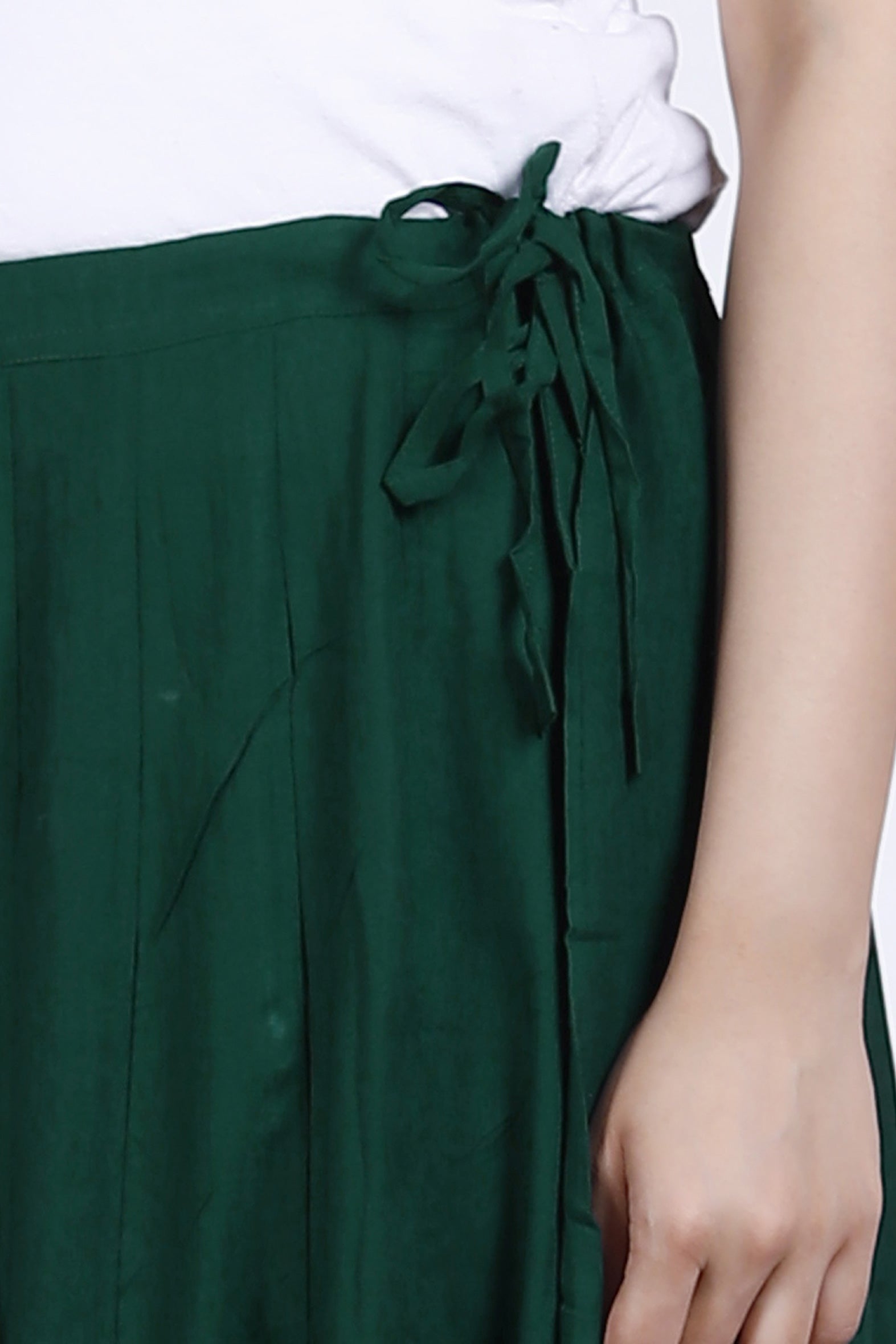 Green Plain Rayon Palazzo