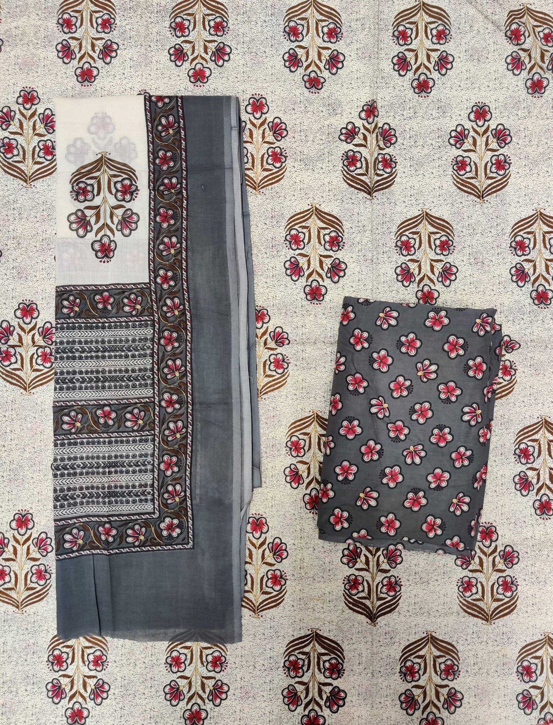 Cotton Printed Unstitched Suit Set