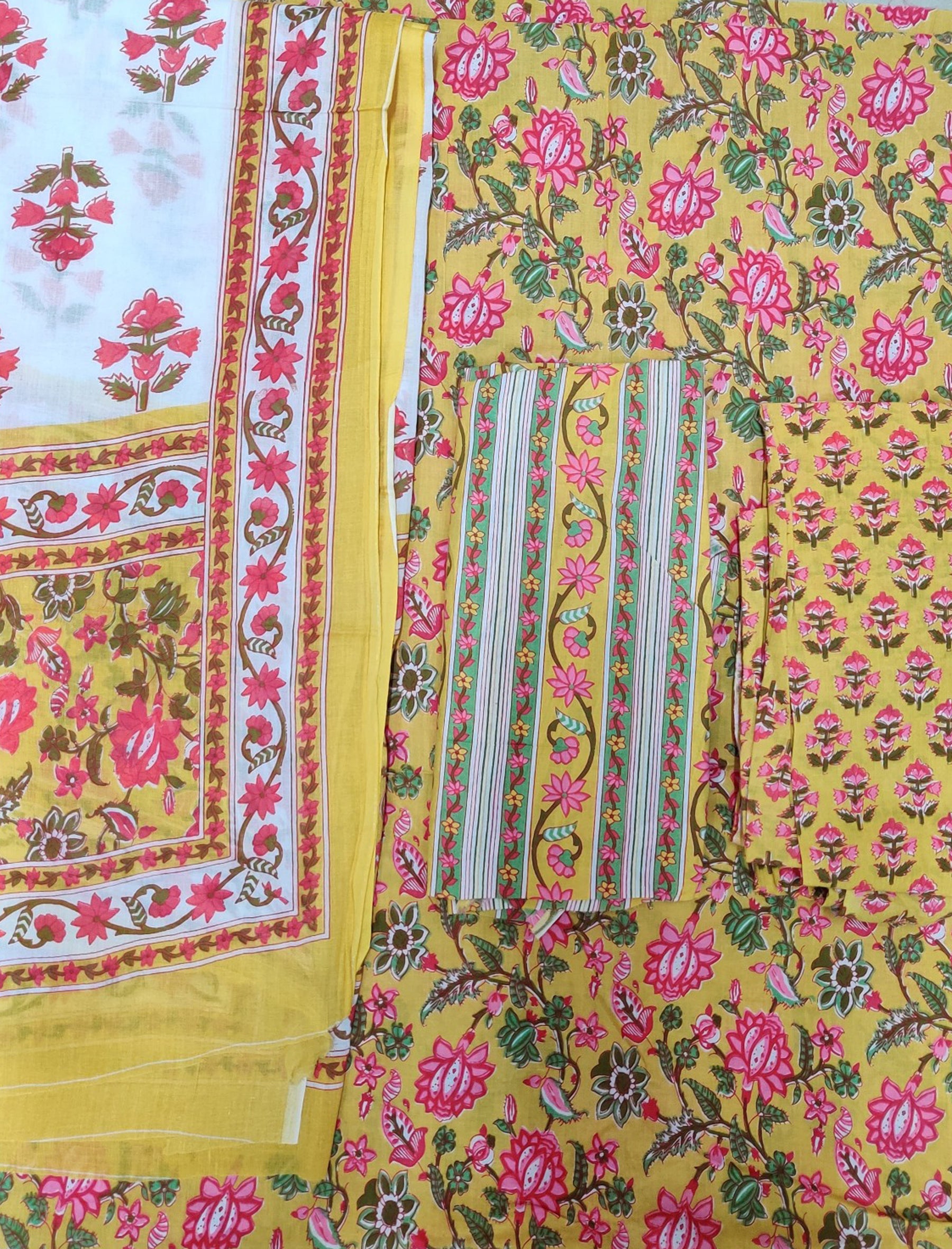 Cotton Printed Unstitched Suit Set